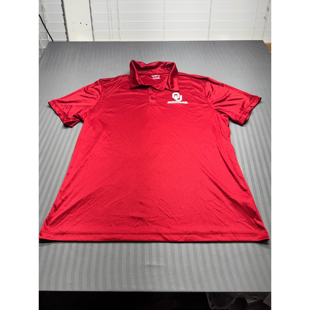 Captivating Oklahoma Sooners Mens 2XL Polo Shirt Red Crimson OU NCAA Fan Gear